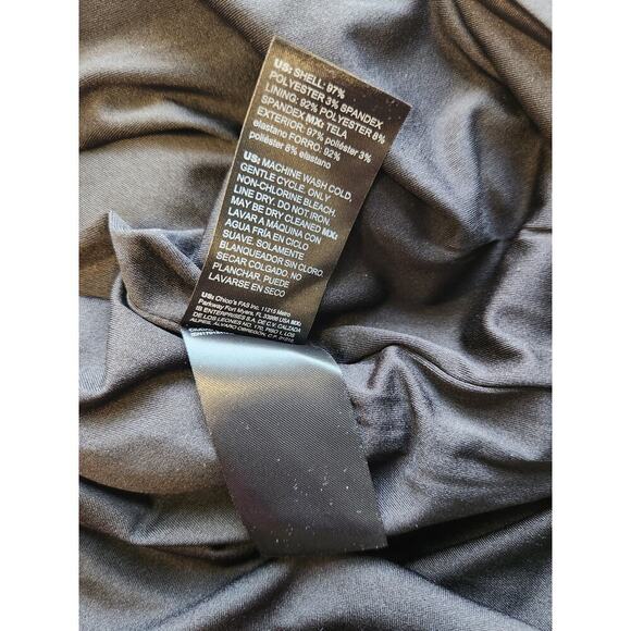 NWOT White House Black Market Sleeveless Sequin Draped Sheath Dress 14 Black - Picture 5 of 11